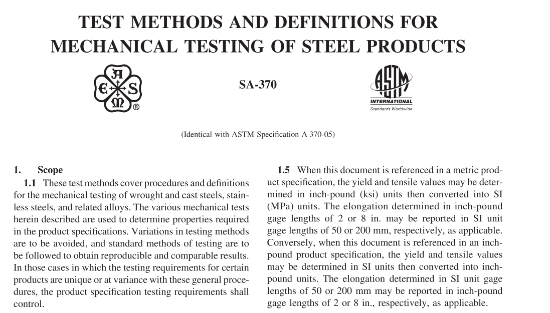 ASME SA-370:2019 pdf download