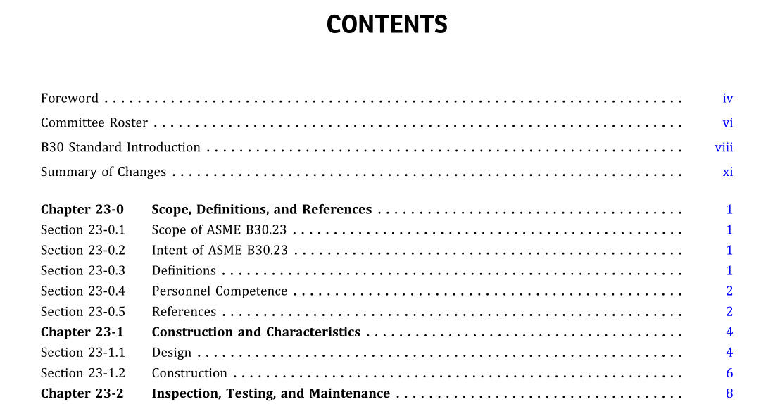 ASME B30.23:2022 pdf download