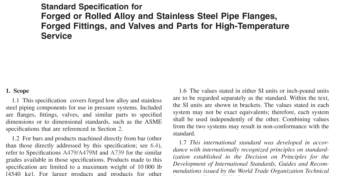 ASME SA-182:2019 pdf download