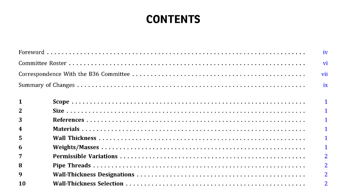 ASME B36.10M:2022 pdf download