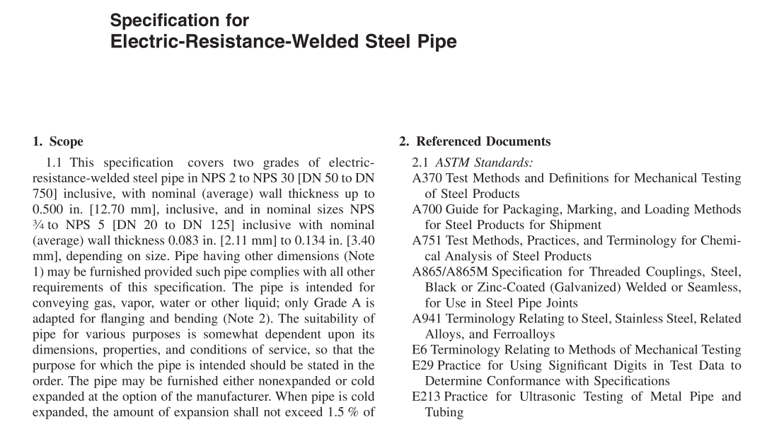 ASME SA-135-SA-135M:2021 pdf download