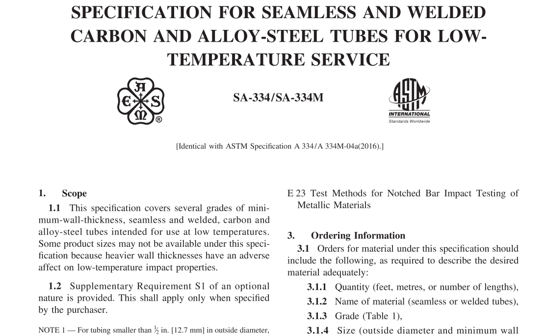 ASME SA-334-SA-334M:2021 pdf download